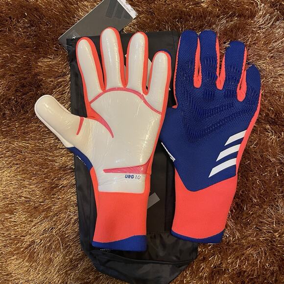 adidas Predator Pro PC Goalkeeper Gloves Blue/Red/White IX3869 Size 12 - Picture 2 of 5